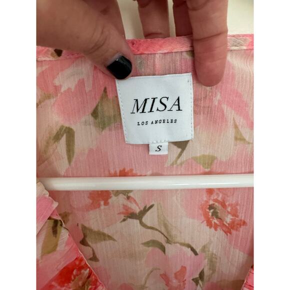 MISA Los Angeles Kidada Dress Blushing Flora Pink Small - Picture 7 of 7